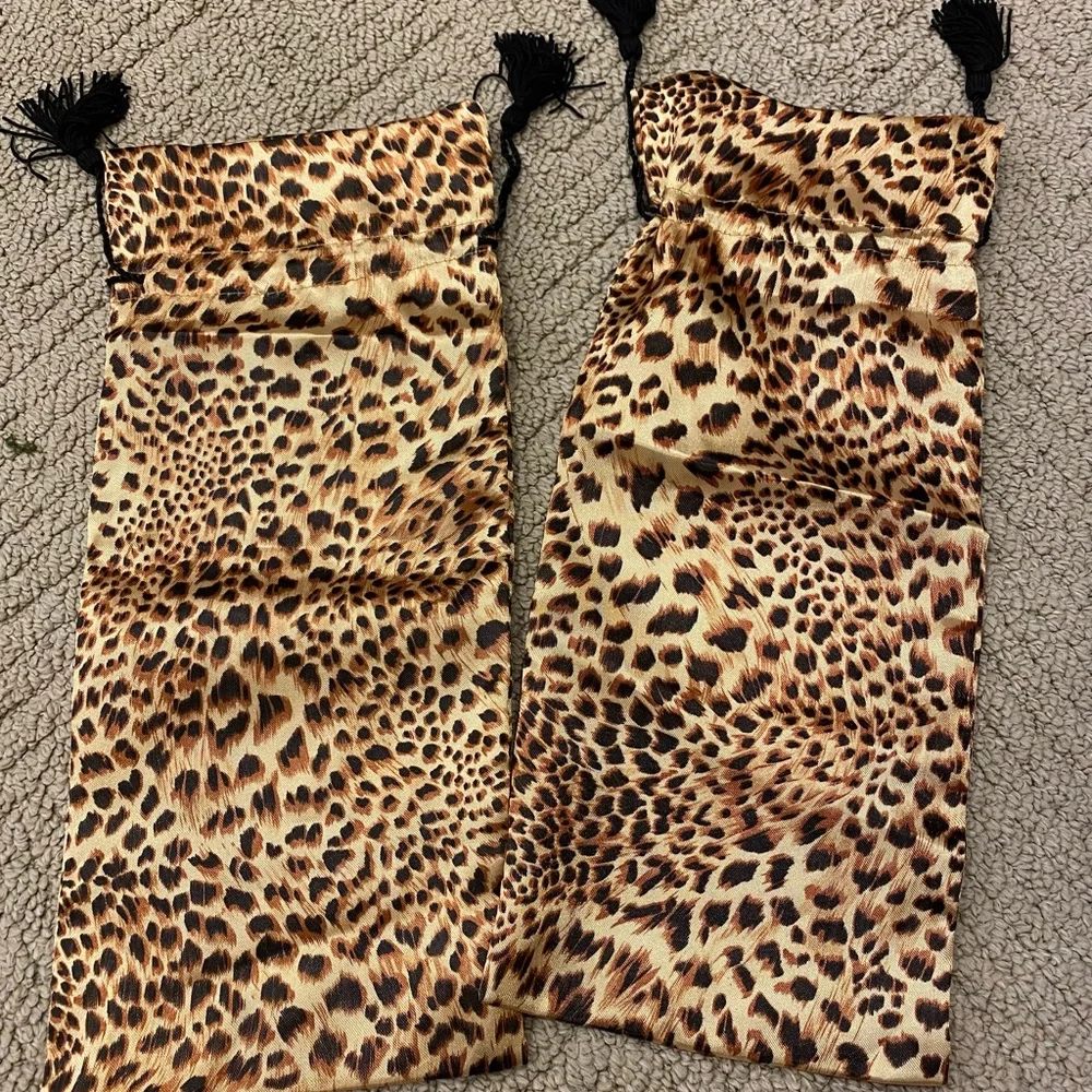 Leopard Print Drawstring Bags great for wine bottles